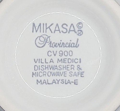 (2) Mikasa China Provencial Villa Medici 8oz. Kaffee Tee Tassen Becher CV900 Fuß - Bild 6 von 6
