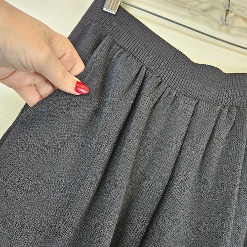ST JOHN SCHWARZER ROCK SHORTS SKORT Damen 10 fehlerhafte Strick TASCHEN klassische Grundnahrungsmittel - Bild 4 von 11