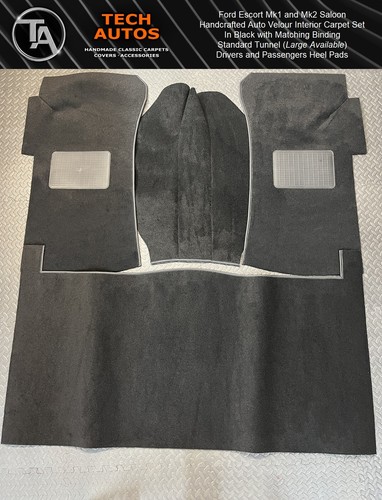 Juego de alfombras hechas a mano a pedido Hessian Back Ford Escort Mk1 y MK2 - Imagen 3 de 5