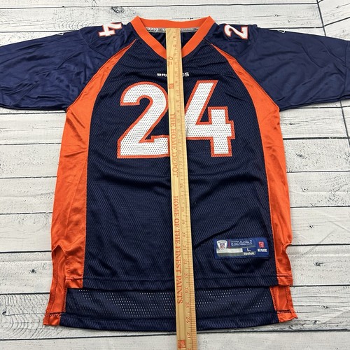 Reebok On Field Denver Broncos #24 Champ Bailey Football Jersey Youth Large Blue - Picture 4 of 6