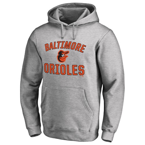 Men's Ash Baltimore Orioles Victory Arch Pullover Hoodie
