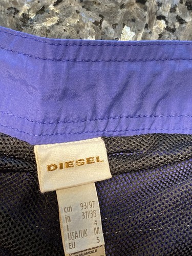 Pantalones cortos de baño Diesel para hombre $98 azules/blancos talla mediana - Imagen 3 de 9