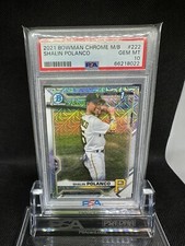 2021 1st Bowman Chrome Prospects Mega Box Mojo Shalin Polanco PSA 10 POP 1!!
