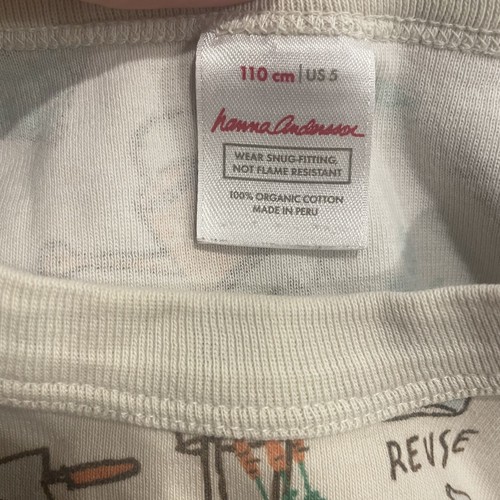 Hanna Andersson Recycle Green Truck Reuse Compost water Pajama Top Shirt Size 5 - Picture 3 of 6