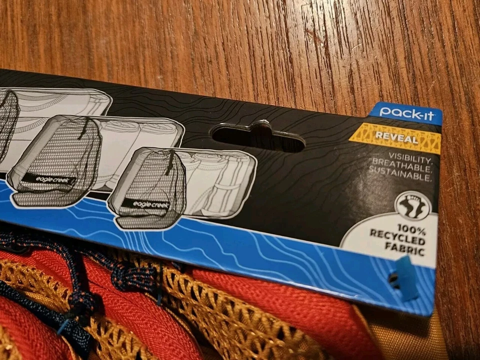 Eagle Creek Pack It Reveal 3 шт. упаковочный кубический набор XS, S, M НОВАЯ сетка Sahara - Изображение 3 из 4