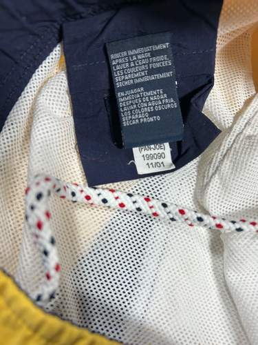 Costume da bagno vintage Tommy Hilfiger colorblock multicolore pan-joe pantaloncini uomo taglia XL - Foto 6 di 11