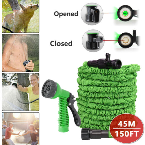75/100/150 Fuß erweiterbarer flexibler Garten Wasserschlauch + Sprühdüse Pistole 7 Modi Rohr - Bild 18 von 18