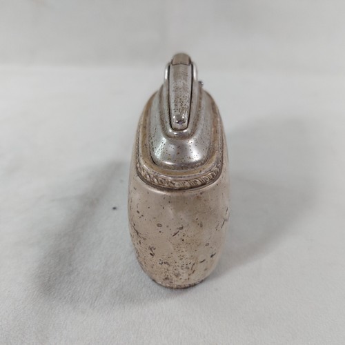 Ronson Table Lighter Vintage 1950s Design Untested Curved Cream & Silver Tone - Picture 2 of 8