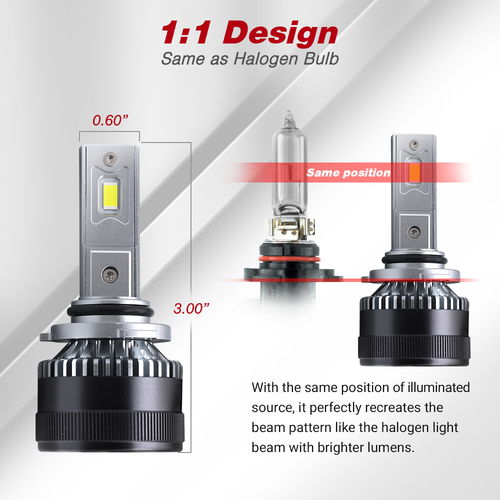 2x Error Free 9006 CSP 3959 LM Fog/Low Beam 6000K White LED Light Bulbs - Picture 2 of 10