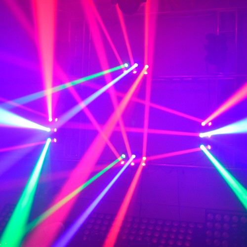 6 Eye LED RGB DMX Moving Head Stage Light Beam Laser Bar Disco Party DJ Lighting - Picture 9 of 9