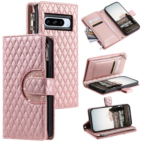 Fr Google 9 Pro/Pixel 8 7 6 Pro/8A/7A/6A Strap Crossbody Bling Folio Wallet Case - Picture 48 of 58