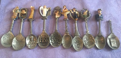 FRANKLIN MINT PEWTER Spoons COUNTRY STORE WHITE ROCK WATER,Borax  Lot Of 9 P11