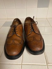 FLORSHEIM IMPERIAL LONGWING 10 C VTG 5 NAIL V CLEAT WING TIP SHOES