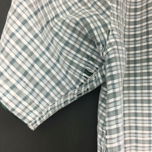 Royal Robbins Mens Large (48 in Chest) Gray Check Distressed Trim Button Up - Picture 10 of 11