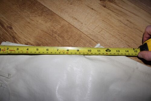 J Brand Lamb Leather Trousers Cream Womens W32 L27 Designer RRP £400+ Luxury - Picture 13 of 13