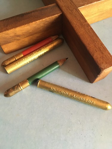 2X Ancien Porte Crayon Papier Publicitaire Etui La Compagnie du Soleil - Foto 2 di 3
