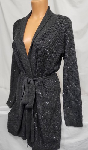 Victoria's Secret Waffel-Morgenmantel Kiss of Cashmere Pailletten neu mit Etikett L - Bild 2 von 7