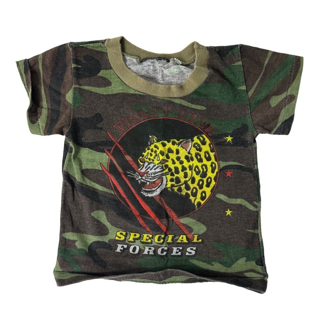 VTG Baby 18 Months T Shirt Camo Special Forces Military Cheetah Single Stitch VTG Baby 18 Months T Shirt Camo Special Forces Military Cheetah Single Stitch