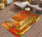 3D Autumn Red Leaves NA4539 Game Rug Mat Elegant Photo Carpet Mat Fay
