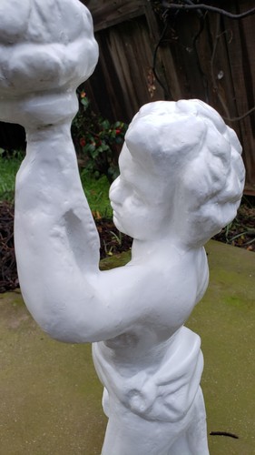 Antike Cherub Architektur Garten Statue Steinguss Brunnen Junge Skulptur - Bild 9 von 12