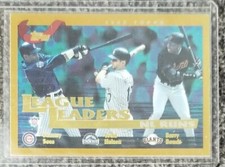 2002 Topps League Leaders NL Runs #344 Sammy Sosa, Todd Helton, & Barry Bonds 