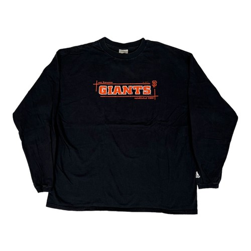 Vintage Adidas San Francisco Giants Long Sleeve Shirt Size XL Black Y2K