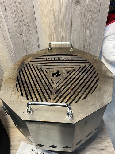 INNO STAGE Smokeless Fire Pit for Outdoor Wood Pellet Burning With Grill & Bag - Picture 5 of 12