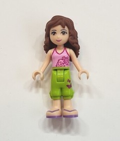LEGO FRIENDS OLIVIA LIME CROPPED TROUSER MINIFIGURE MINI DOLL frnd048 USED 41010