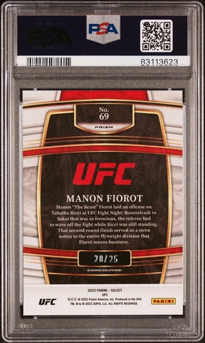 2022 Panini UFC Select Manon Fiorot RC Rookie Tie-Dye Prizm Psa 10 Bevölkerung 2 - Bild 2 von 5