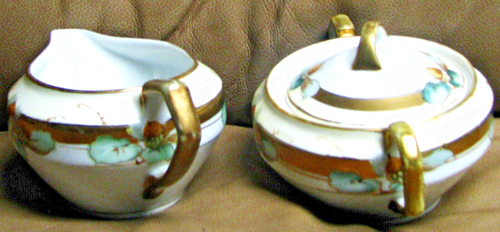 DE COLECCIÓN ~ JUEGO DE TAZÓN Y TAPA CREMA Y AZÚCAR ~ JAPÓN ~ - Imagen 5 de 18