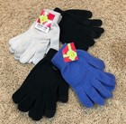 Girls Black Blue Gray Joe Boxer Texting Gloves 4 Pair