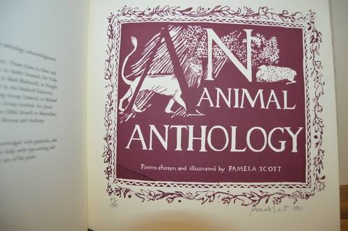 An Animal Anthology - Pamela Scott - Peacock Press 1981 - Signed Ltd Edn (#39) - Imagen 5 de 9