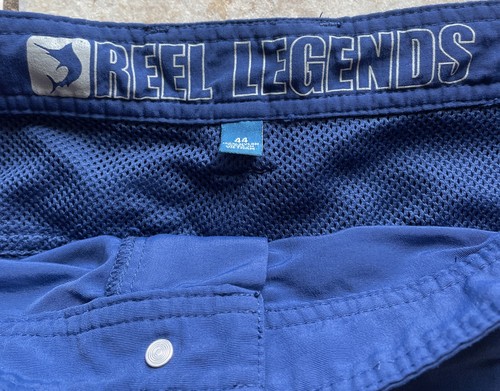 Reel Legends Shorts Mens 44 Blue Cargo Nylon Lightweight Fishing Casual - Picture 5 of 10
