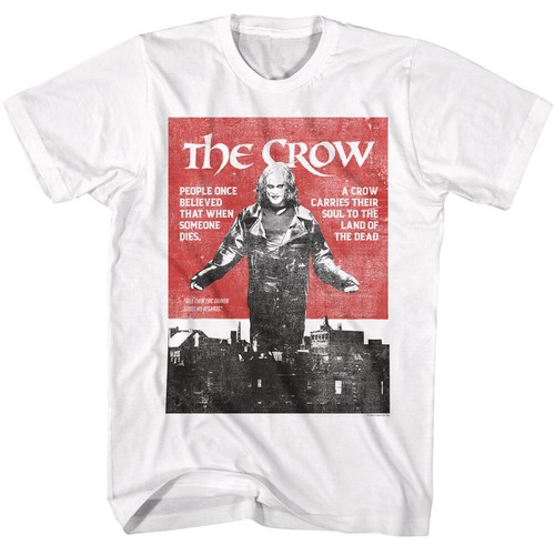 The Crow 94 Movie Crow Carries Their Soul To The Land Of The Dead Men's T Shirt - Imagen 1 de 5