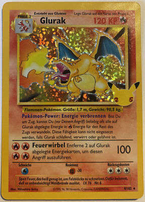 Pokemon Glurak HOLO | Deutsch 4/102 Celebrations | 25. Jubiläum | Near Mint