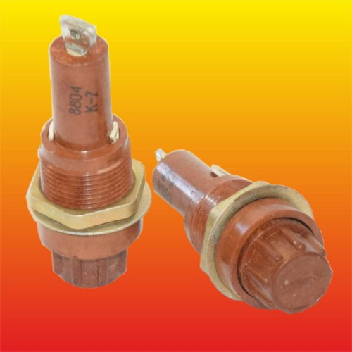 DVP4-3V DWP4-3V ДВП4-3В LOTE DE 2 PORTAFUSIBLES BAQUELITA RUSA 7X30 10A 250V - Imagen 1 de 3