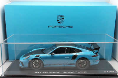 1/18 Spark Porsche 911 (991 II) GT3 RS Weissach Package Miami blue/black