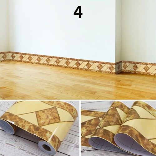 Self Adhesive Floral Wall Skirting Border Sticker Wallpaper Home Decor Retro - Picture 7 of 18