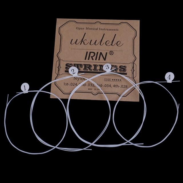 4Pcs/set Ukulele strings white nylon U105 A E C G tuning ukulele string. GN 4Pcs/set Ukulele strings white nylon U105 A E C G tuning ukulele string. GN