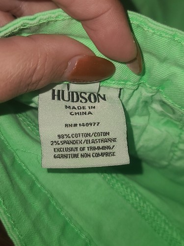 Hudson Lime Green Shorts Size 14 - Picture 5 of 6