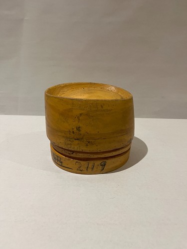 UNIQUE SINGLE PIECE PILLBOX MILLINERY WOOD HAT BLOCK MOLD FORM ANTIQUE / VINTAGE - Picture 3 of 8