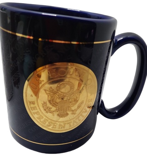 Rare Cobalt blue Embassy Mug U.S.A With Gold Trim - Picture 12 of 12