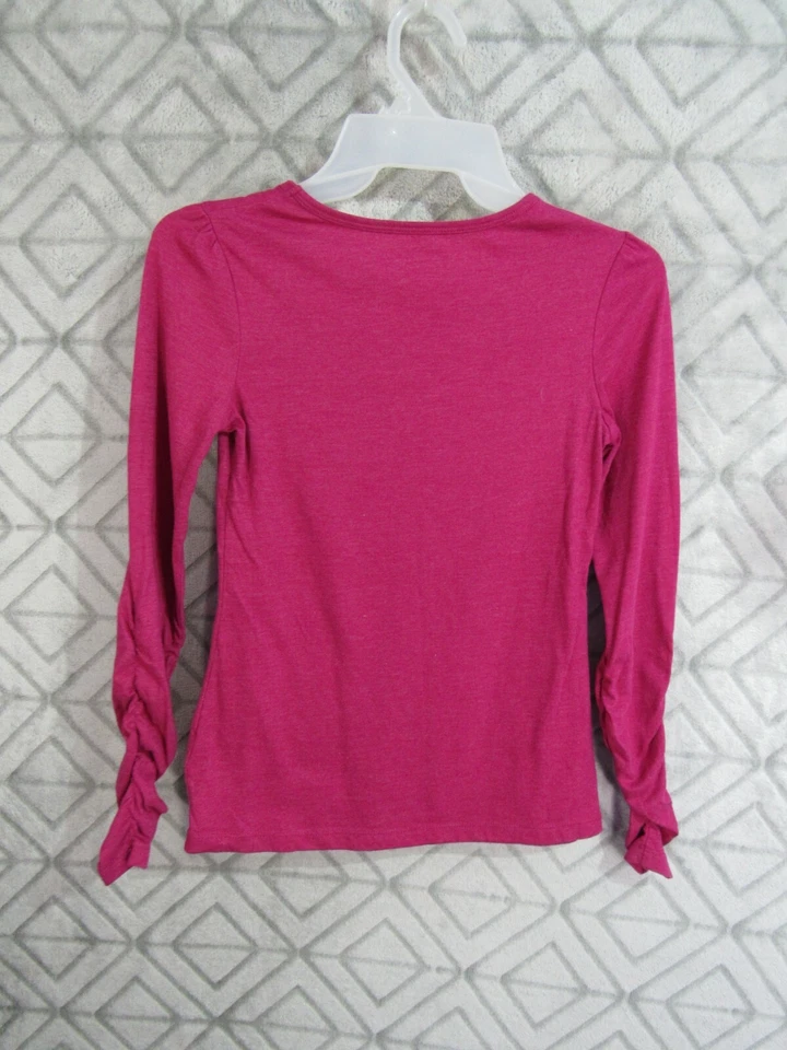 Top Uproar Talla 10 12 M Niñas Rojo Pull Over Manga Larga Elástico Encaje Informal Foto 3 de 3