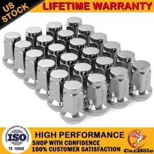 20 Lug Nuts Bulge Acorn 12x1.5 Chrome Wheel Nut Set for Ford Fusion Escape Focus