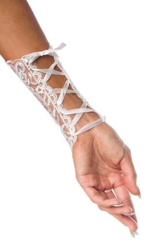 Bridal Gloves Fingerless Bridal Gloves Sequins Rhinestones Wedding White Ivory - Picture 6 of 16
