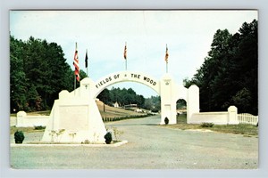 Chrome-View-of-Fields-Of-Wood-Church-Of-God-Of-Prophecy-Murphy-NC-Postcard-X26