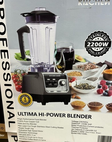 Kitchen Genie Commercial Blender Ultima Hi-Power Crusher Food Processor 2200W - Picture 2 of 5