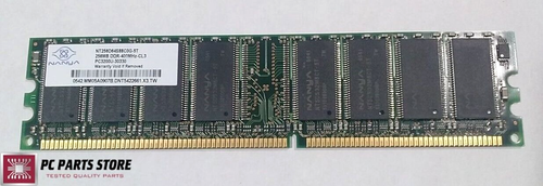Nanya 256MB PC-3200U DDR 400MHZ CL3 Desktop RAM Memory NT256D64S88C0G-5T TESTED - Picture 1 of 3