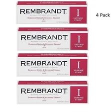 Rembrandt Intense Stain Whitening Toothpaste, Mint Flavor, 3.5 Ounce x 4Pack