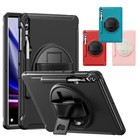 Shockproof PU Hand Strap Stand Case Cover for Samsung Tab S9+ 12.4 Inch (2023)